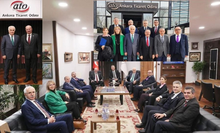 Başkent Ankara Meclisi Yönetiminden ATO Başkanı Gürsel Baran’ı ziyaret
